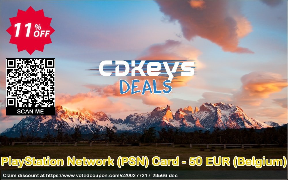 PS Network, PSN Card - 50 EUR, Belgium  Coupon, discount PlayStation Network (PSN) Card - 50 EUR (Belgium) Deal. Promotion: PlayStation Network (PSN) Card - 50 EUR (Belgium) Exclusive Easter Sale offer 