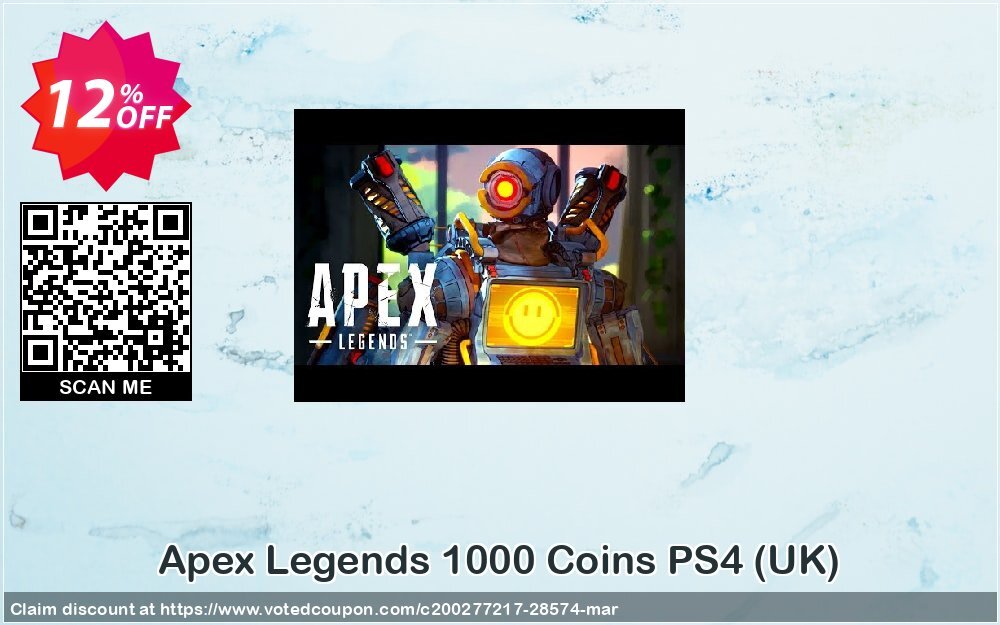 Apex Legends 1000 Coins PS4, UK  Coupon Code Apr 2024, 12% OFF - VotedCoupon