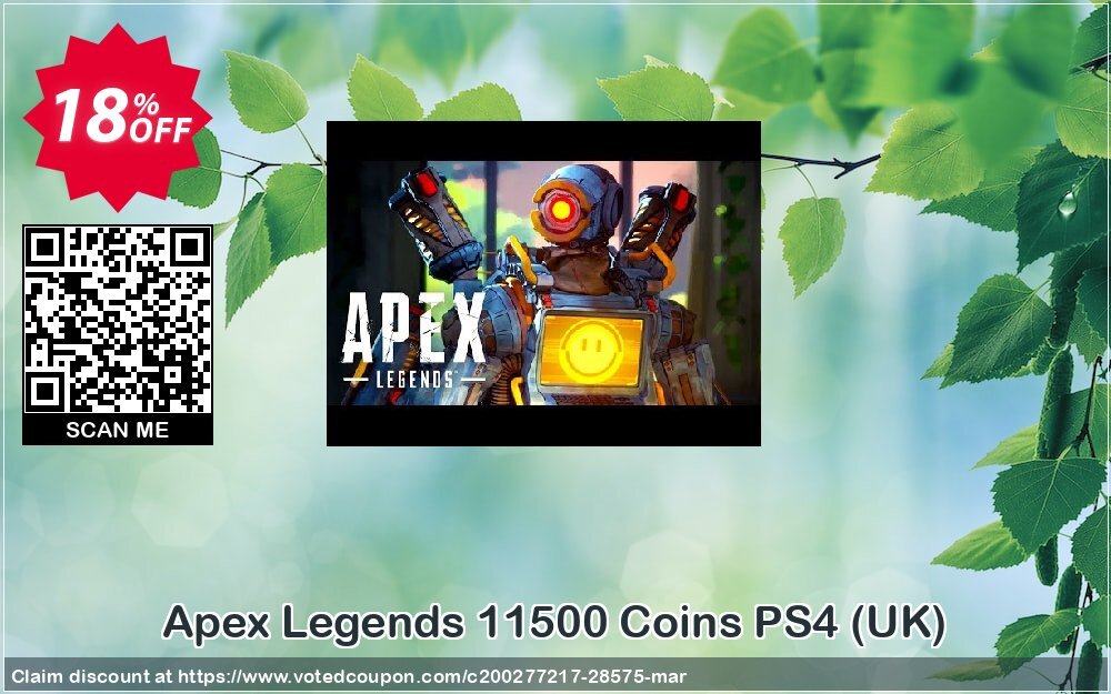 Apex Legends 11500 Coins PS4, UK Coupon Code Aug 2023, 18 OFF