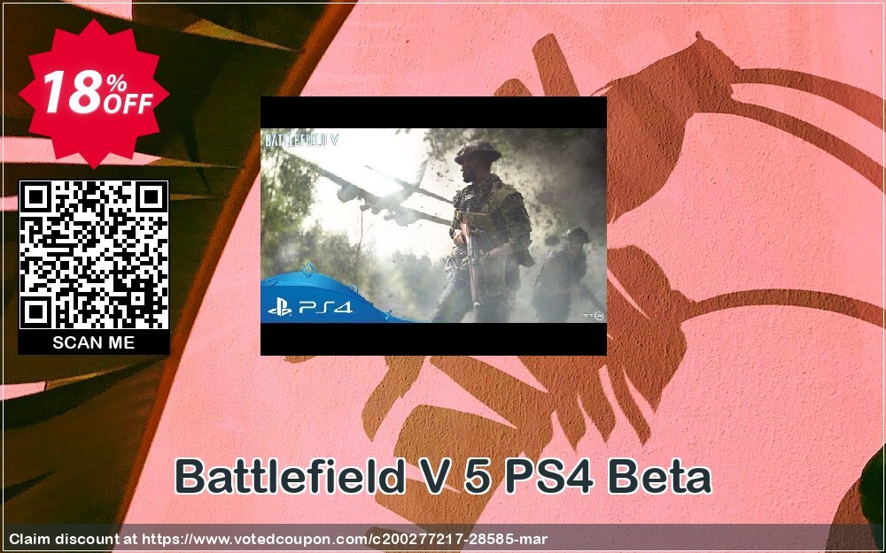 Battlefield V 5 PS4 Beta Coupon, discount Battlefield V 5 PS4 Beta Deal. Promotion: Battlefield V 5 PS4 Beta Exclusive Easter Sale offer 