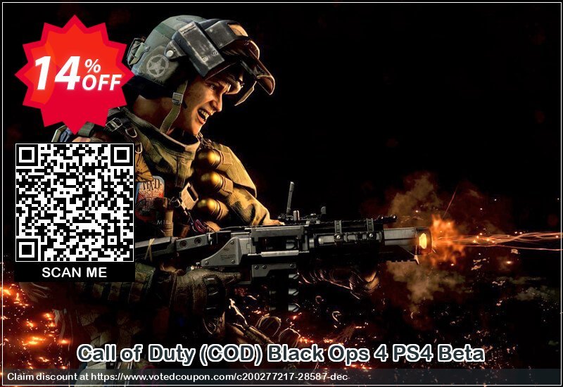 Call of Duty, COD Black Ops 4 PS4 Beta Coupon, discount Call of Duty (COD) Black Ops 4 PS4 Beta Deal. Promotion: Call of Duty (COD) Black Ops 4 PS4 Beta Exclusive Easter Sale offer 