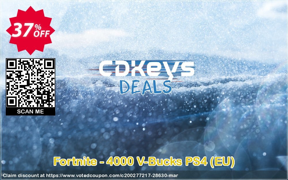 Fortnite - 4000 V-Bucks PS4, EU  Coupon, discount Fortnite - 4000 V-Bucks PS4 (EU) Deal. Promotion: Fortnite - 4000 V-Bucks PS4 (EU) Exclusive Easter Sale offer 