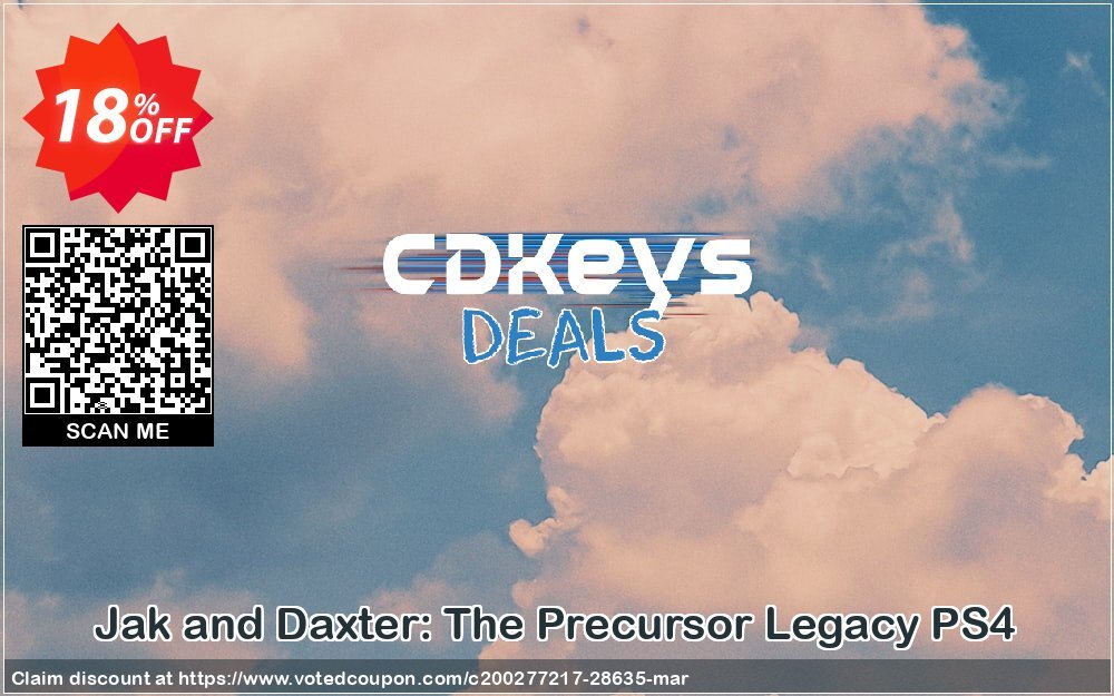 Jak and Daxter: The Precursor Legacy PS4 Coupon, discount Jak and Daxter: The Precursor Legacy PS4 Deal. Promotion: Jak and Daxter: The Precursor Legacy PS4 Exclusive Easter Sale offer 