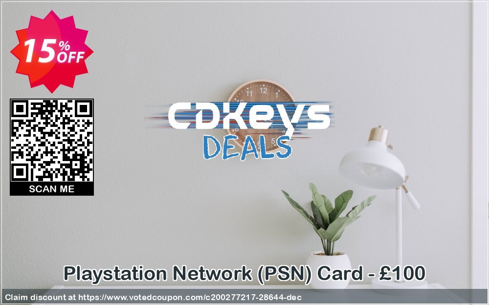 PS Network, PSN Card - £100 Coupon, discount Playstation Network (PSN) Card - £100 Deal. Promotion: Playstation Network (PSN) Card - £100 Exclusive Easter Sale offer 