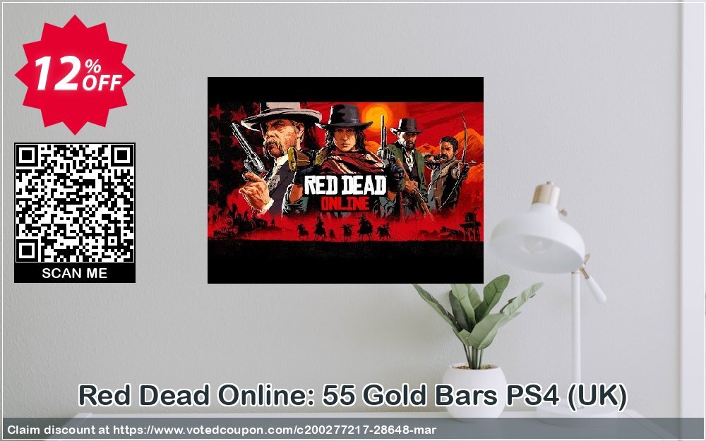 Red Dead Online: 55 Gold Bars PS4, UK  Coupon, discount Red Dead Online: 55 Gold Bars PS4 (UK) Deal. Promotion: Red Dead Online: 55 Gold Bars PS4 (UK) Exclusive Easter Sale offer 