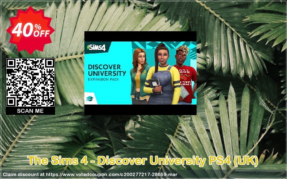 The Sims 4 - Discover University PS4, UK  Coupon Code Apr 2024, 40% OFF - VotedCoupon