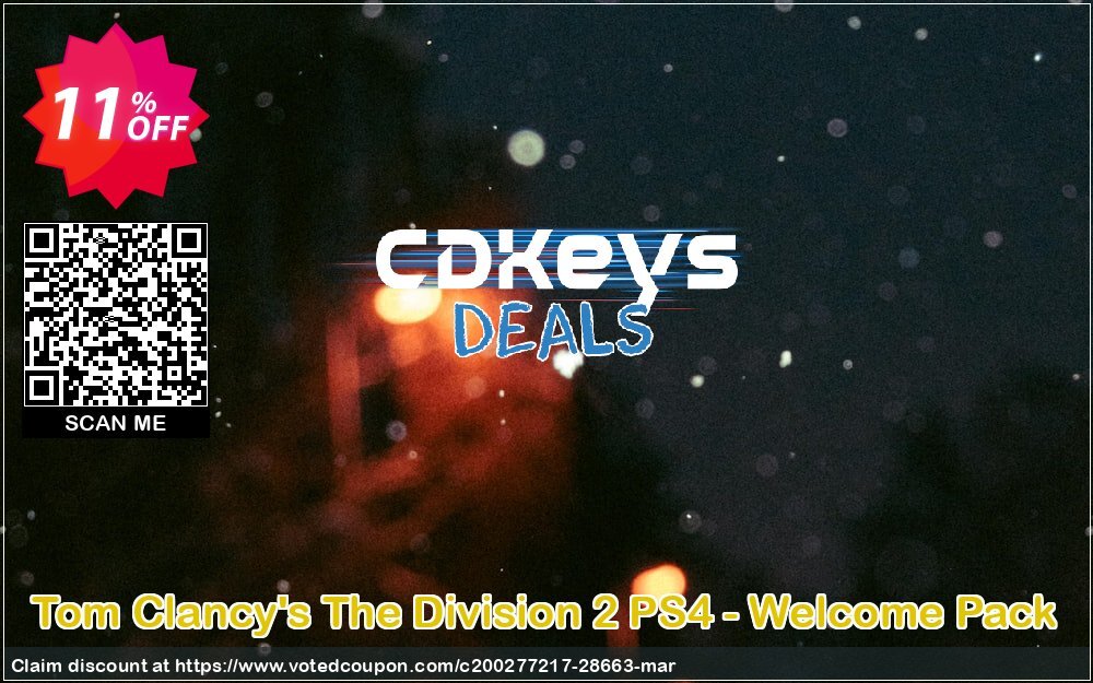 Tom Clancy's The Division 2 PS4 - Welcome Pack Coupon Code Apr 2024, 11% OFF - VotedCoupon