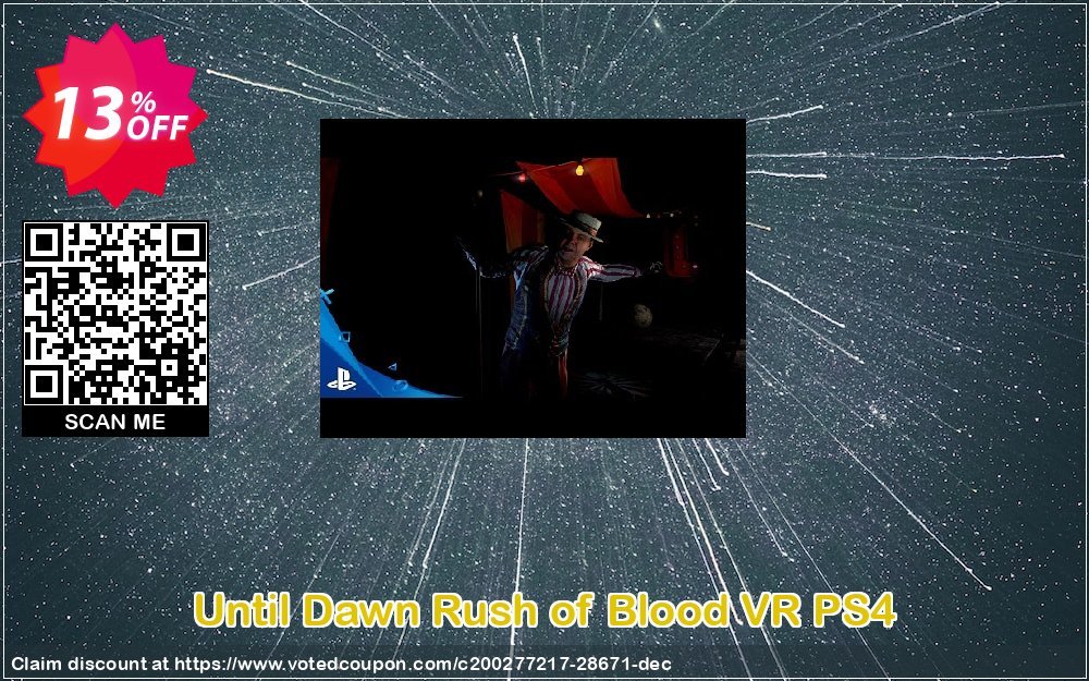 Until Dawn Rush of Blood VR PS4 Coupon, discount Until Dawn Rush of Blood VR PS4 Deal. Promotion: Until Dawn Rush of Blood VR PS4 Exclusive Easter Sale offer 