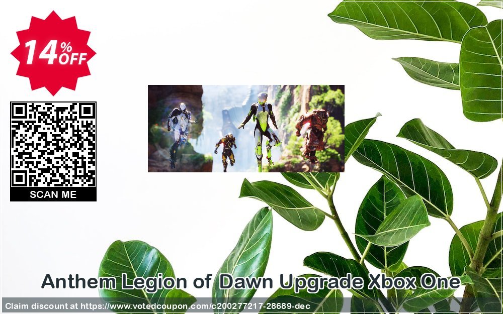 Anthem Legion of Dawn Upgrade Xbox One Coupon Code Apr 2024, 14% OFF - VotedCoupon