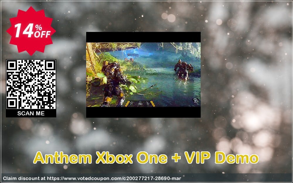 Anthem Xbox One + VIP Demo Coupon, discount Anthem Xbox One + VIP Demo Deal. Promotion: Anthem Xbox One + VIP Demo Exclusive Easter Sale offer 