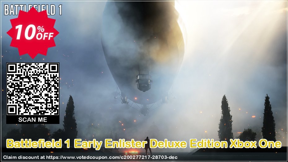 Battlefield 1 Early Enlister Deluxe Edition Xbox One Coupon Code Apr 2024, 10% OFF - VotedCoupon