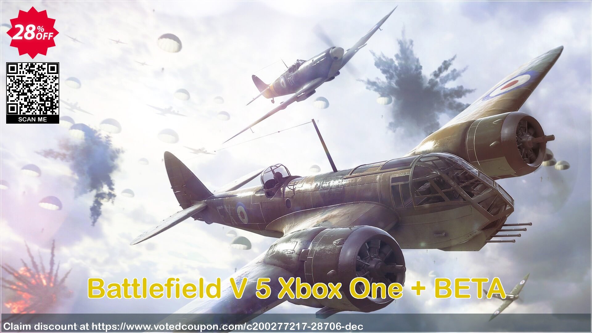 Battlefield V 5 Xbox One + BETA Coupon, discount Battlefield V 5 Xbox One + BETA Deal. Promotion: Battlefield V 5 Xbox One + BETA Exclusive Easter Sale offer 