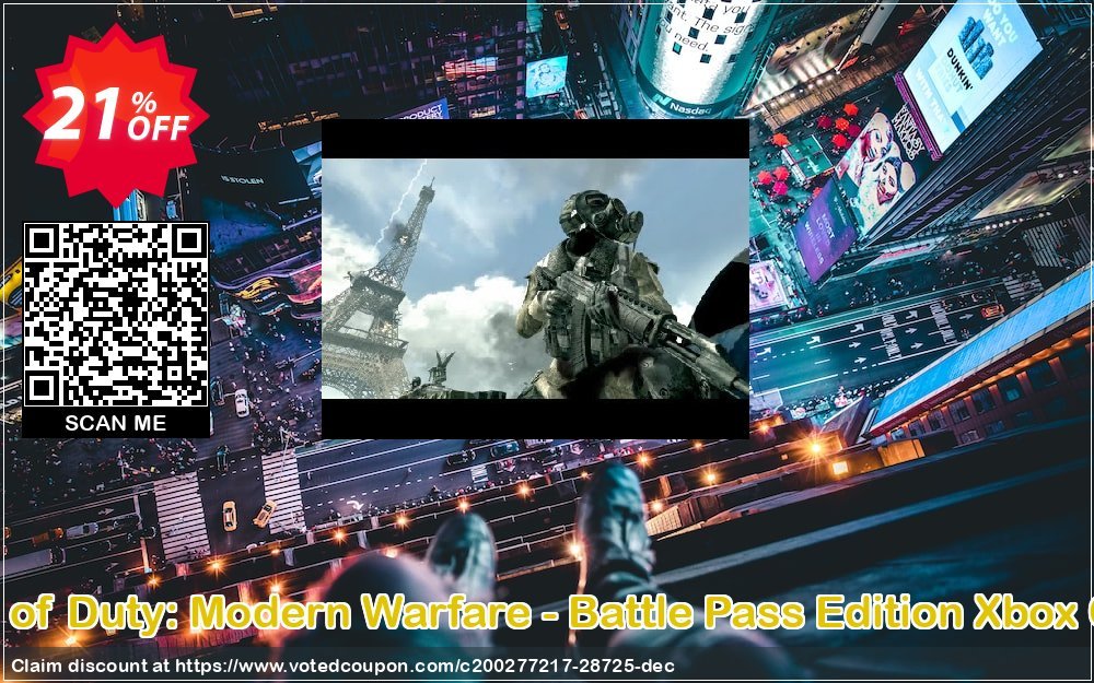 Call of Duty: Modern Warfare - Battle Pass Edition Xbox One Coupon, discount Call of Duty: Modern Warfare - Battle Pass Edition Xbox One Deal. Promotion: Call of Duty: Modern Warfare - Battle Pass Edition Xbox One Exclusive Easter Sale offer 