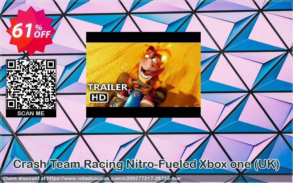 Crash Team Racing Nitro-Fueled Xbox one, UK  Coupon, discount Crash Team Racing Nitro-Fueled Xbox one (UK) Deal. Promotion: Crash Team Racing Nitro-Fueled Xbox one (UK) Exclusive Easter Sale offer 