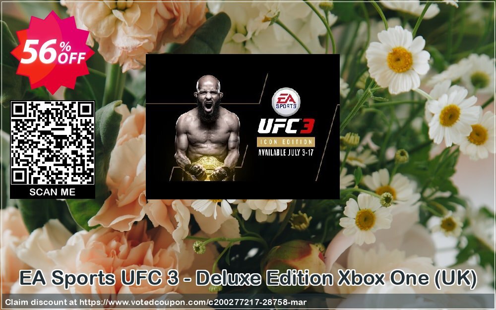 EA Sports UFC 3 - Deluxe Edition Xbox One, UK  Coupon, discount EA Sports UFC 3 - Deluxe Edition Xbox One (UK) Deal. Promotion: EA Sports UFC 3 - Deluxe Edition Xbox One (UK) Exclusive Easter Sale offer 