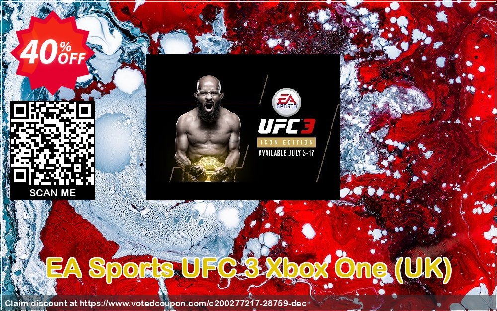 EA Sports UFC 3 Xbox One, UK  Coupon, discount EA Sports UFC 3 Xbox One (UK) Deal. Promotion: EA Sports UFC 3 Xbox One (UK) Exclusive Easter Sale offer 