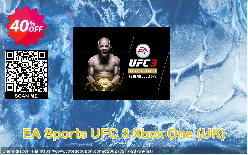 EA Sports UFC 3 Xbox One, UK  Coupon, discount EA Sports UFC 3 Xbox One (UK) Deal. Promotion: EA Sports UFC 3 Xbox One (UK) Exclusive Easter Sale offer 