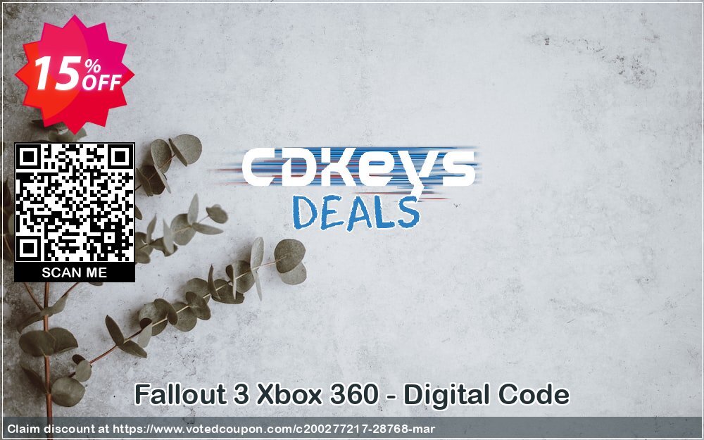 Fallout 3 Xbox 360 - Digital Code Coupon Code Apr 2024, 15% OFF - VotedCoupon