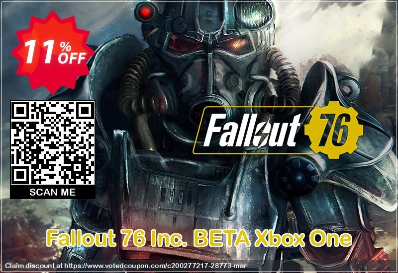 Fallout 76 Inc. BETA Xbox One Coupon Code Apr 2024, 11% OFF - VotedCoupon