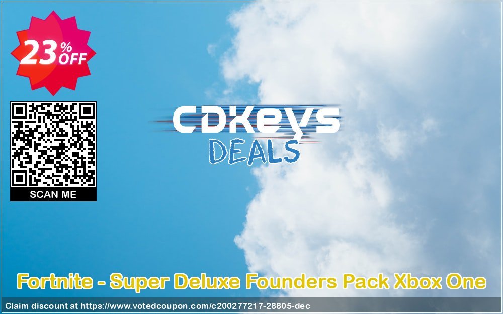 Fortnite - Super Deluxe Founders Pack Xbox One Coupon, discount Fortnite - Super Deluxe Founders Pack Xbox One Deal. Promotion: Fortnite - Super Deluxe Founders Pack Xbox One Exclusive Easter Sale offer 