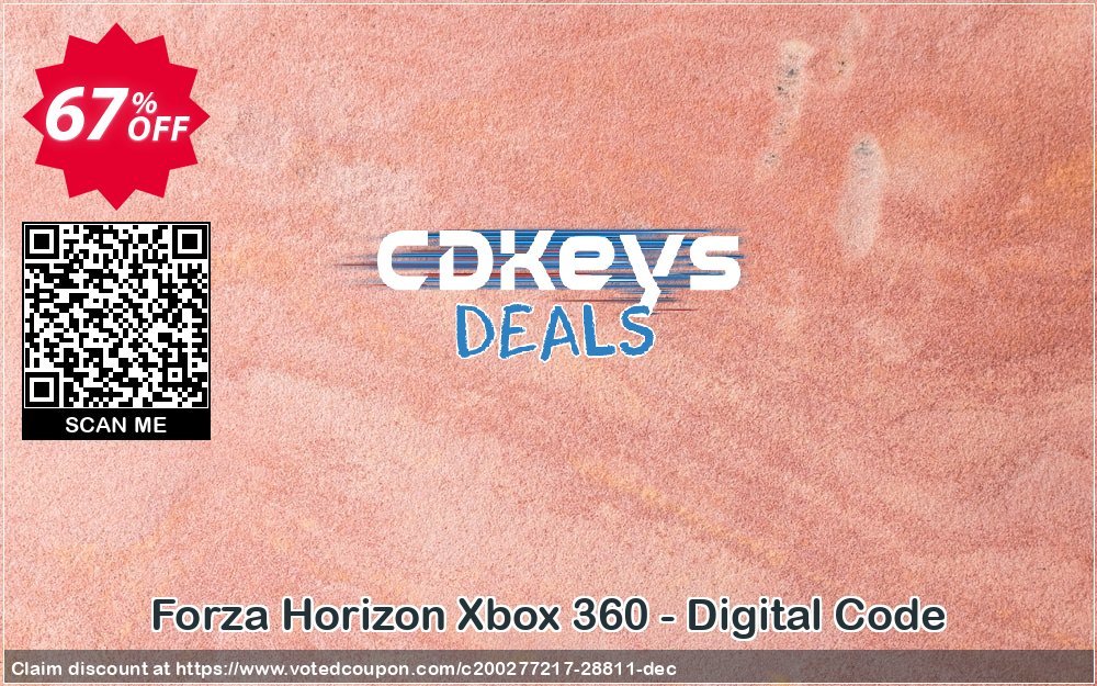 Forza Horizon Xbox 360 - Digital Code Coupon, discount Forza Horizon Xbox 360 - Digital Code Deal. Promotion: Forza Horizon Xbox 360 - Digital Code Exclusive Easter Sale offer 