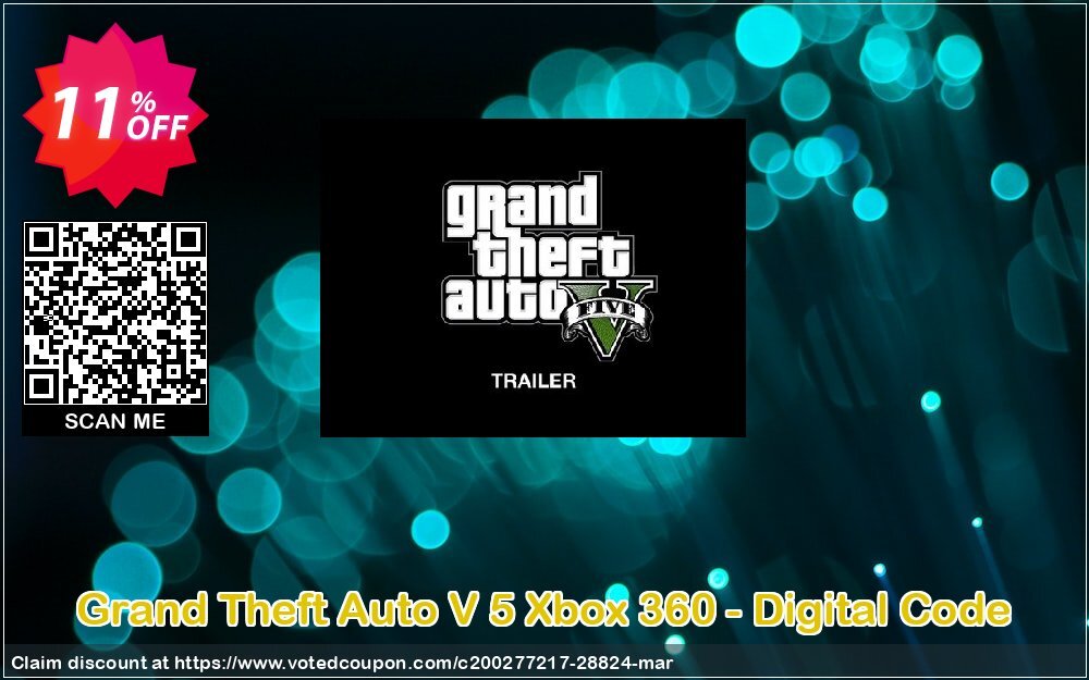 Grand Theft Auto V 5 Xbox 360 - Digital Code Coupon Code Apr 2024, 11% OFF - VotedCoupon