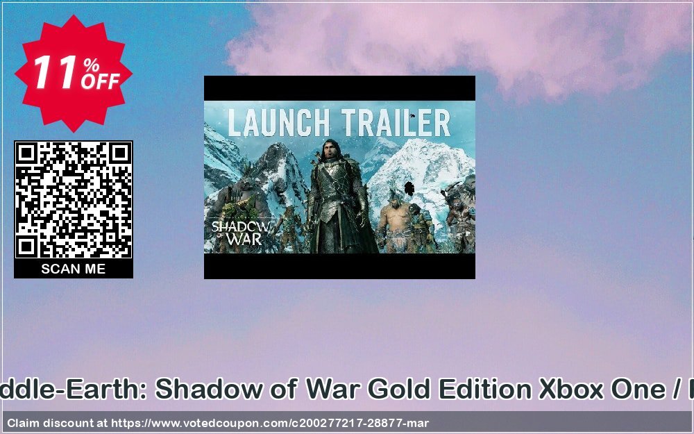 Middle-Earth: Shadow of War Gold Edition Xbox One / PC Coupon Code Apr 2024, 11% OFF - VotedCoupon