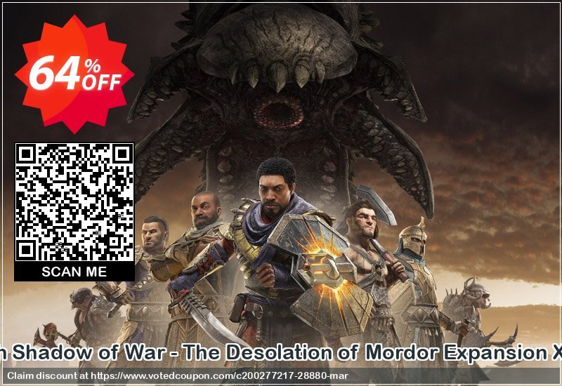 Middle-Earth Shadow of War - The Desolation of Mordor Expansion Xbox One/PC