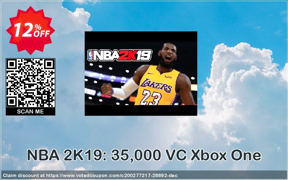 NBA 2K19: 35,000 VC Xbox One Coupon Code May 2024, 12% OFF - VotedCoupon