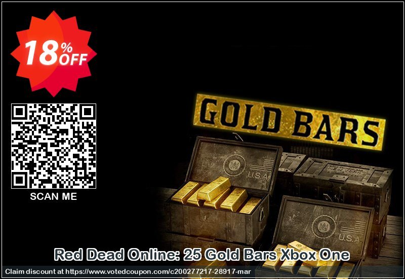 Red Dead Online: 25 Gold Bars Xbox One Coupon Code Apr 2024, 18% OFF - VotedCoupon