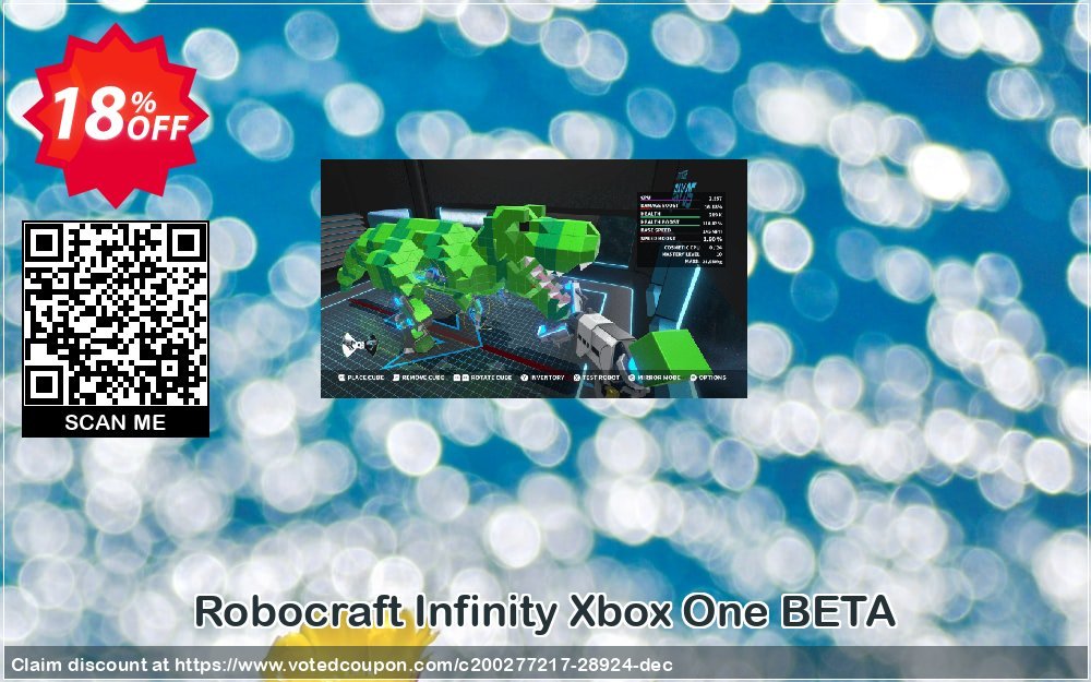 Robocraft Infinity Xbox One BETA Coupon, discount Robocraft Infinity Xbox One BETA Deal. Promotion: Robocraft Infinity Xbox One BETA Exclusive Easter Sale offer 