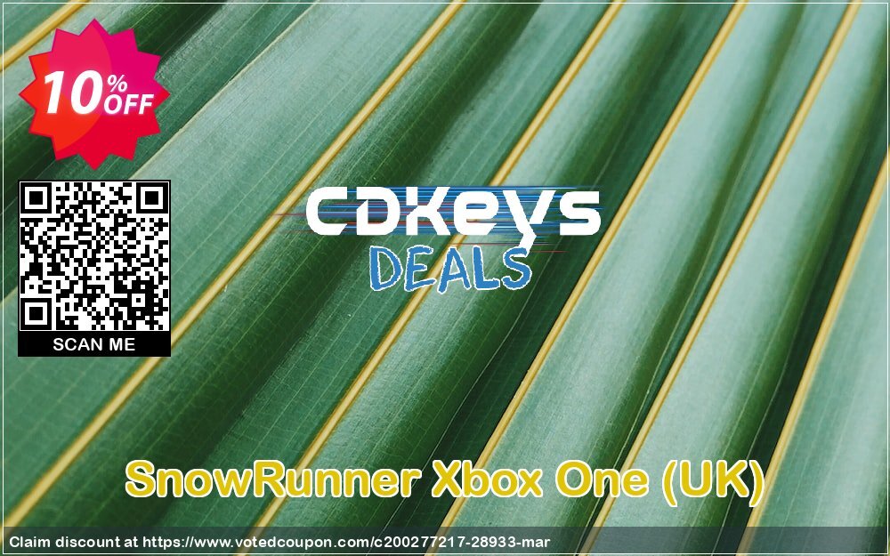 SnowRunner Xbox One, UK  Coupon, discount SnowRunner Xbox One (UK) Deal. Promotion: SnowRunner Xbox One (UK) Exclusive Easter Sale offer 