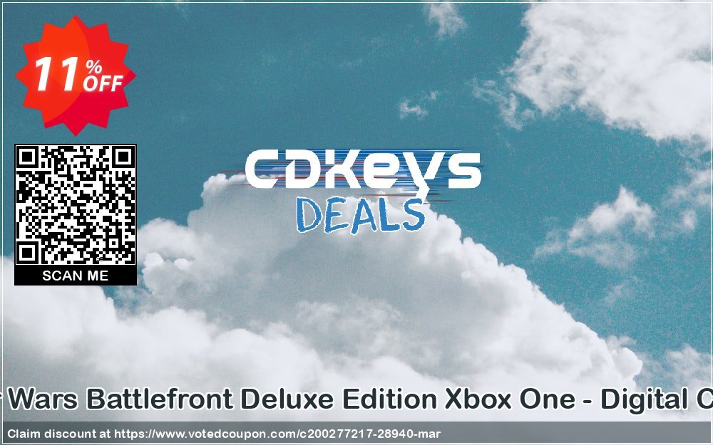 Star Wars Battlefront Deluxe Edition Xbox One - Digital Code Coupon Code Apr 2024, 11% OFF - VotedCoupon