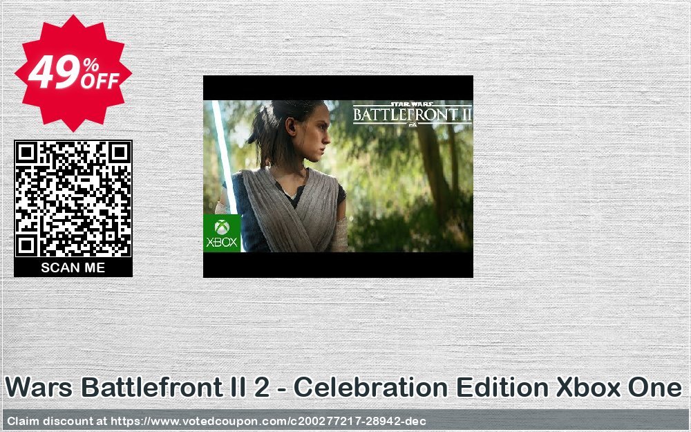 Star Wars Battlefront II 2 - Celebration Edition Xbox One, US  Coupon, discount Star Wars Battlefront II 2 - Celebration Edition Xbox One (US) Deal. Promotion: Star Wars Battlefront II 2 - Celebration Edition Xbox One (US) Exclusive Easter Sale offer 