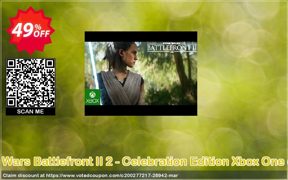 Star Wars Battlefront II 2 - Celebration Edition Xbox One, US  Coupon, discount Star Wars Battlefront II 2 - Celebration Edition Xbox One (US) Deal. Promotion: Star Wars Battlefront II 2 - Celebration Edition Xbox One (US) Exclusive Easter Sale offer 