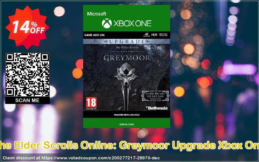 The Elder Scrolls Online: Greymoor Upgrade Xbox One Coupon Code Apr 2024, 14% OFF - VotedCoupon
