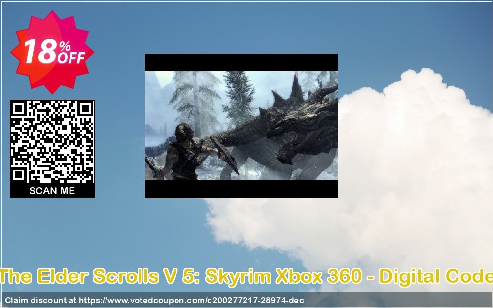 The Elder Scrolls V 5: Skyrim Xbox 360 - Digital Code Coupon, discount The Elder Scrolls V 5: Skyrim Xbox 360 - Digital Code Deal. Promotion: The Elder Scrolls V 5: Skyrim Xbox 360 - Digital Code Exclusive Easter Sale offer 