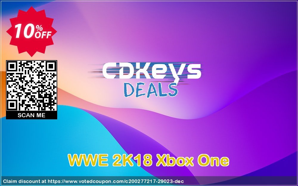WWE 2K18 Xbox One Coupon, discount WWE 2K18 Xbox One Deal. Promotion: WWE 2K18 Xbox One Exclusive Easter Sale offer 