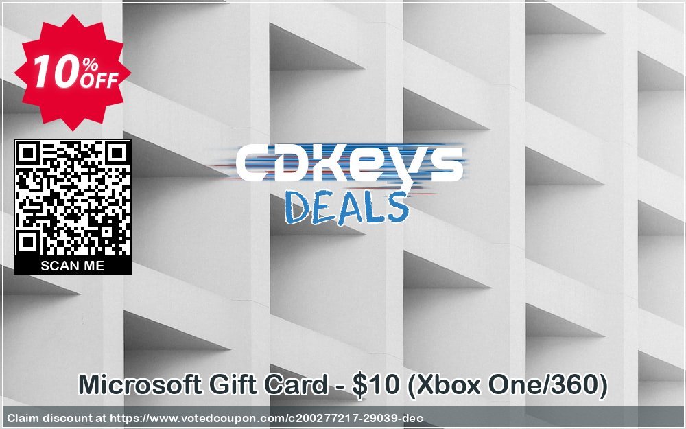 Microsoft Gift Card - $10, Xbox One/360  Coupon, discount Microsoft Gift Card - $10 (Xbox One/360) Deal. Promotion: Microsoft Gift Card - $10 (Xbox One/360) Exclusive Easter Sale offer 