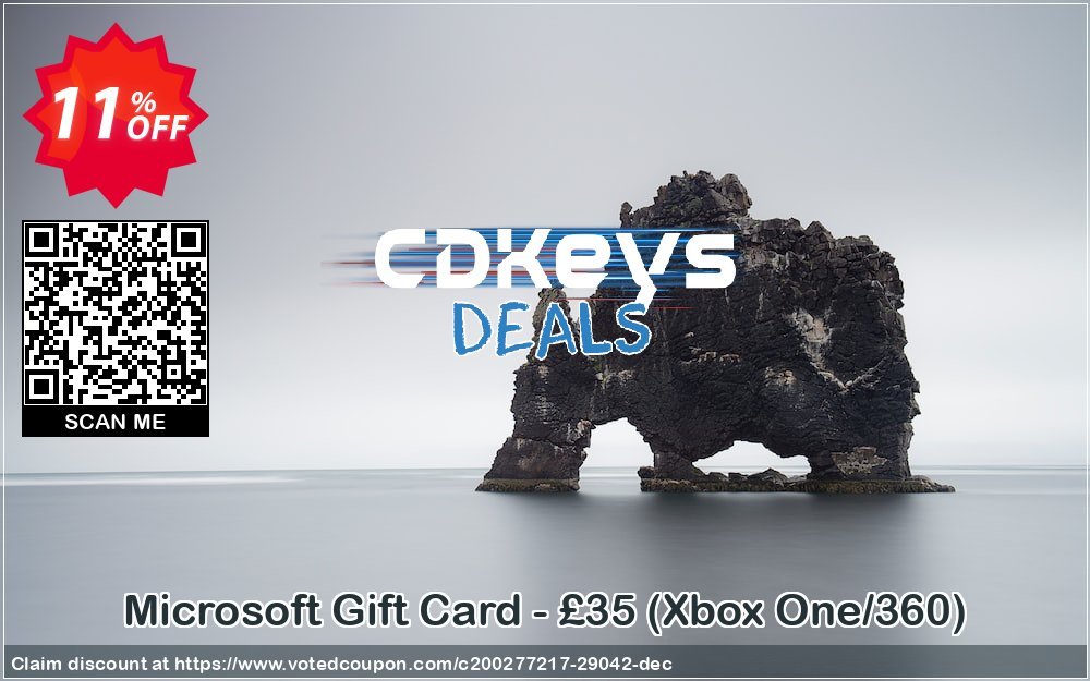Microsoft Gift Card - £35, Xbox One/360  Coupon Code Apr 2024, 11% OFF - VotedCoupon