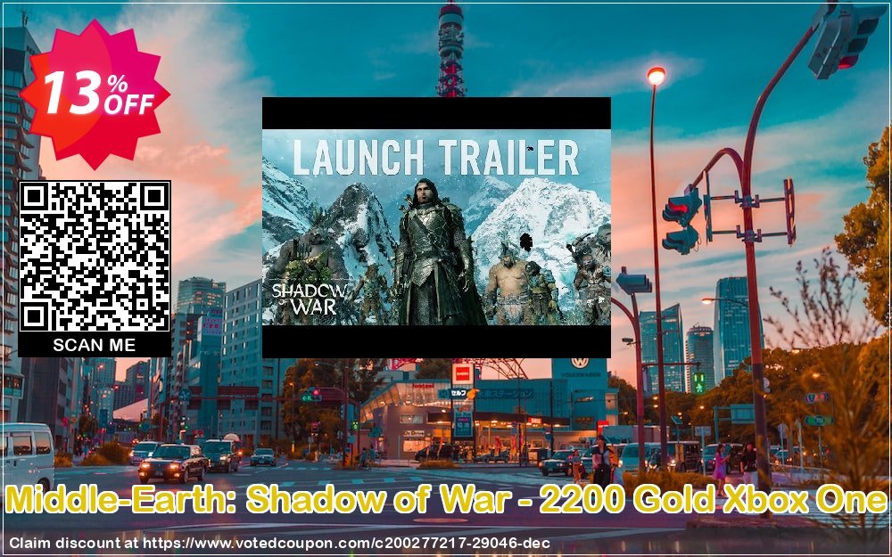 Middle-Earth: Shadow of War - 2200 Gold Xbox One Coupon, discount Middle-Earth: Shadow of War - 2200 Gold Xbox One Deal. Promotion: Middle-Earth: Shadow of War - 2200 Gold Xbox One Exclusive Easter Sale offer 