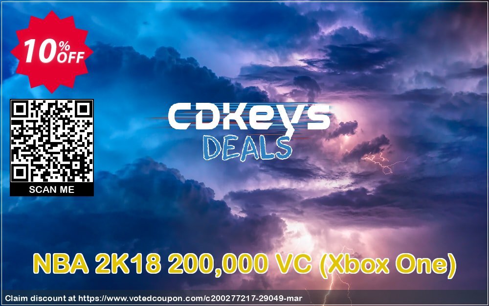 NBA 2K18 200,000 VC, Xbox One  Coupon Code Apr 2024, 10% OFF - VotedCoupon