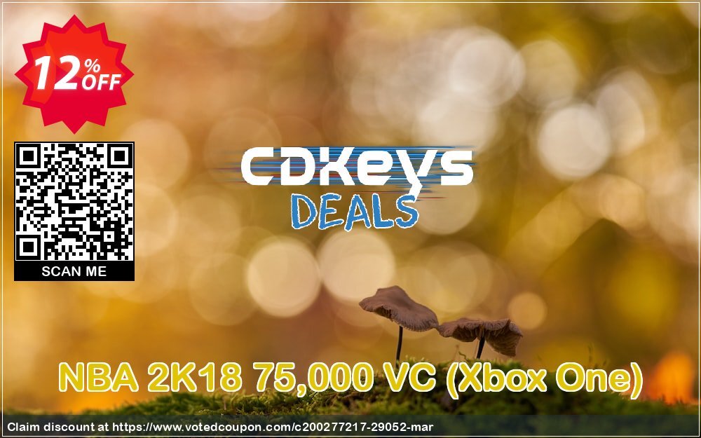 NBA 2K18 75,000 VC, Xbox One  Coupon, discount NBA 2K18 75,000 VC (Xbox One) Deal. Promotion: NBA 2K18 75,000 VC (Xbox One) Exclusive Easter Sale offer 