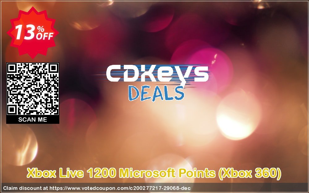 Xbox Live 1200 Microsoft Points, Xbox 360  Coupon, discount Xbox Live 1200 Microsoft Points (Xbox 360) Deal. Promotion: Xbox Live 1200 Microsoft Points (Xbox 360) Exclusive Easter Sale offer 