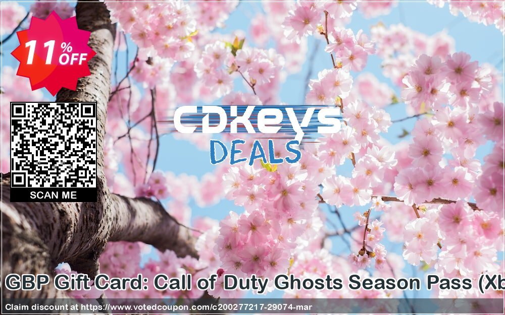 Xbox Live 35 GBP Gift Card: Call of Duty Ghosts Season Pass, Xbox 360/One 