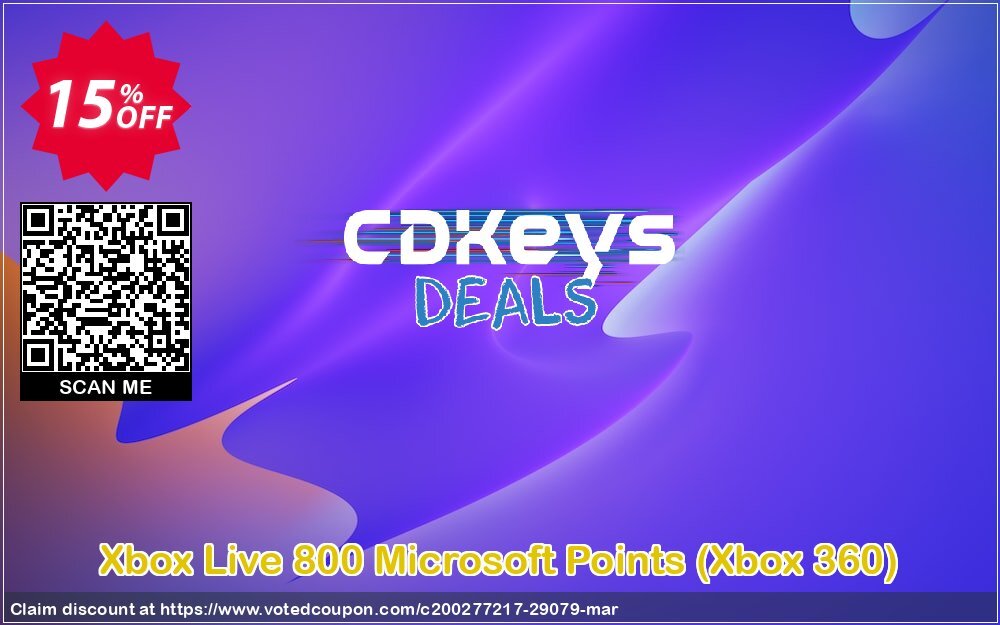 Xbox Live 800 Microsoft Points, Xbox 360 