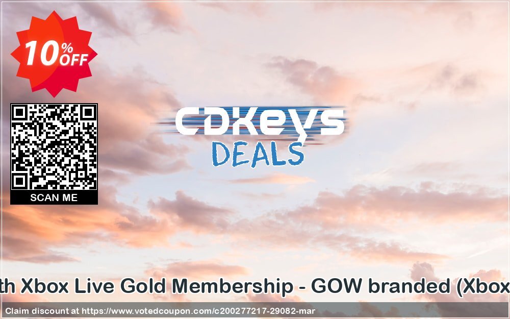 3 + Monthly Xbox Live Gold Membership - GOW branded, Xbox One/360  Coupon Code Apr 2024, 10% OFF - VotedCoupon