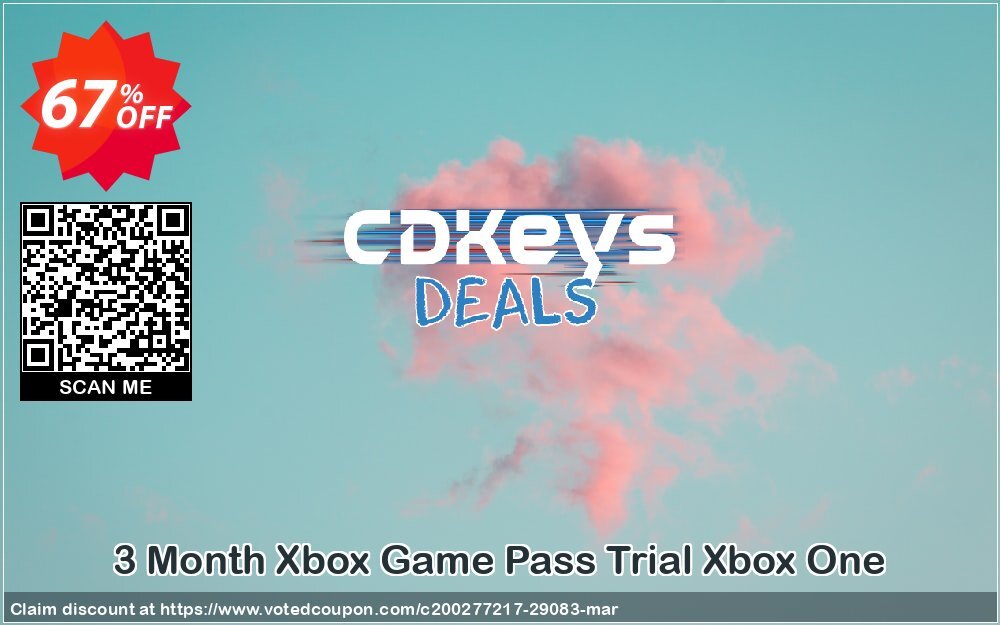 3 Month Xbox Game Pass Trial Xbox One Coupon, discount 3 Month Xbox Game Pass Trial Xbox One Deal. Promotion: 3 Month Xbox Game Pass Trial Xbox One Exclusive Easter Sale offer 