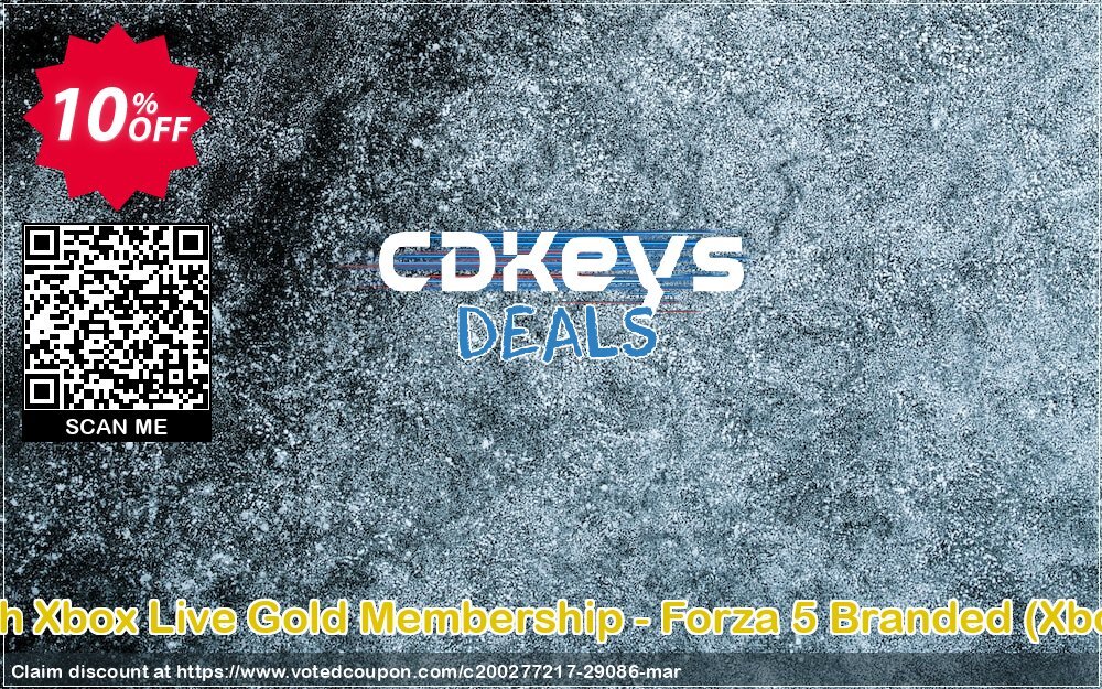 12 + Monthly Xbox Live Gold Membership - Forza 5 Branded, Xbox One/360  Coupon, discount 12 + 1 Month Xbox Live Gold Membership - Forza 5 Branded (Xbox One/360) Deal. Promotion: 12 + 1 Month Xbox Live Gold Membership - Forza 5 Branded (Xbox One/360) Exclusive Easter Sale offer 