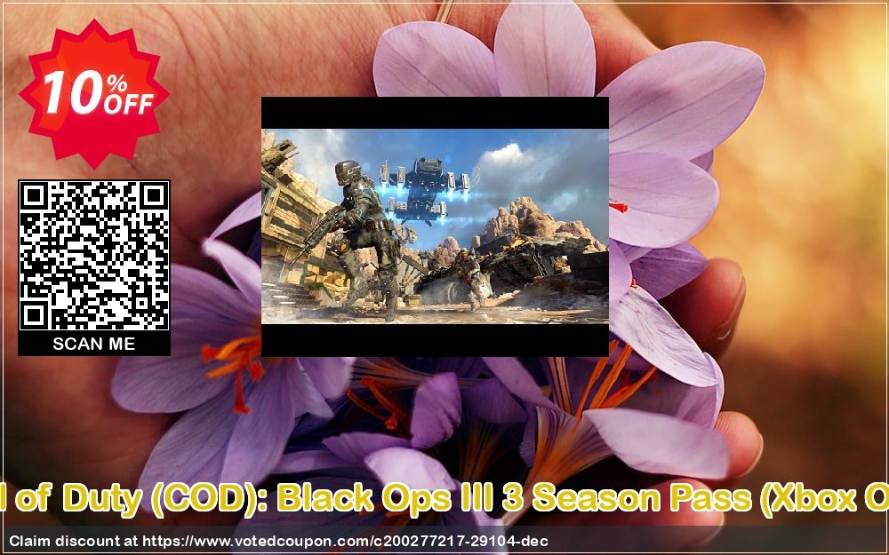 Call of Duty, COD : Black Ops III 3 Season Pass, Xbox One  Coupon, discount Call of Duty (COD): Black Ops III 3 Season Pass (Xbox One) Deal. Promotion: Call of Duty (COD): Black Ops III 3 Season Pass (Xbox One) Exclusive Easter Sale offer 